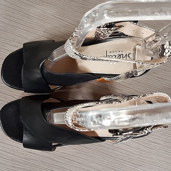 Shellys London Lessty Platform Sandal, Black Leather, Womens Sizes 6.5 & 8.5 - Picture 8 of 10
